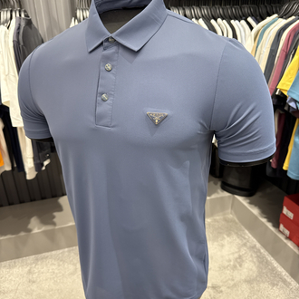 İthal Prada Polo Yaka Kırışmayan Kumaş (10072-Soft Blue)
