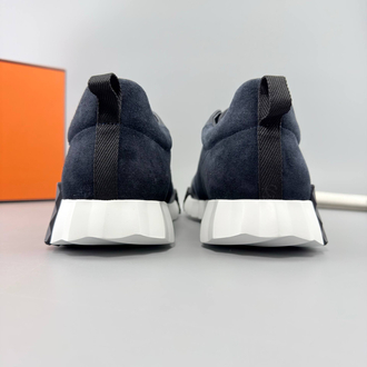 Hermes Lacivert Deri Sneakers (İTHAL ÜRÜN)