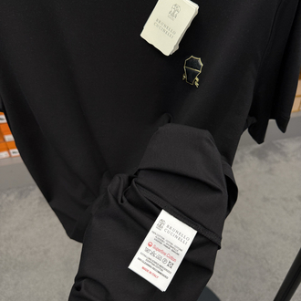 İthal Brunello Cucinelli T-shirt Kırışmayan Kumaş (9462-Beyaz)