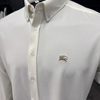 Burberry Yıkamalı Modal Kırışmayan Kumaş Gömlek (3914-Beyaz)