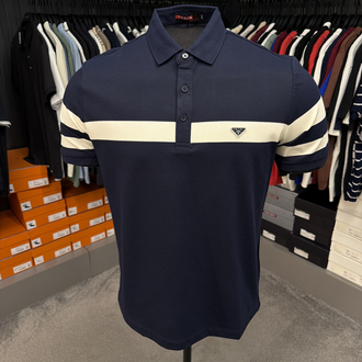 İthal Prada Polo Yaka Kırışmayan Kumaş (6956-Lacivert)