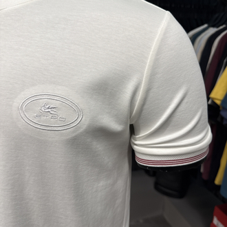 İthal Etro T-shirt Kırışmayan Kumaş (290001-Beyaz)