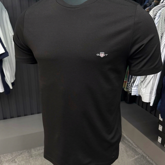 Modal Kırışmayan Kumaş T-shirt  (15048-Siyah)