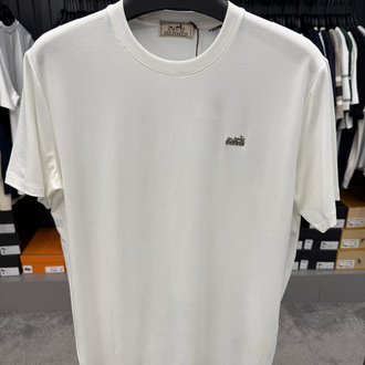 İthal Hermes T-shirt Kırışmayan Kumaş (9420-Beyaz)