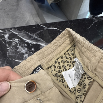 İthal Zegna Ham Keten Şort (6141-Koyu Bej)