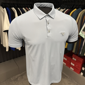 İthal Prada Polo Yaka  Kırışmayan Kumaş (10072-Bebe Mavisi)