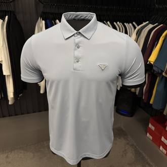 İthal Prada Polo Yaka  Kırışmayan Kumaş (10072-Bebe Mavisi)