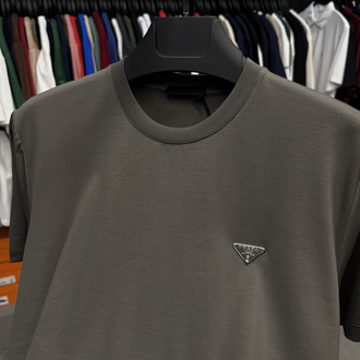 İthal Prada T-shirt Kırışmayan Kumaş (9460-Haki)
