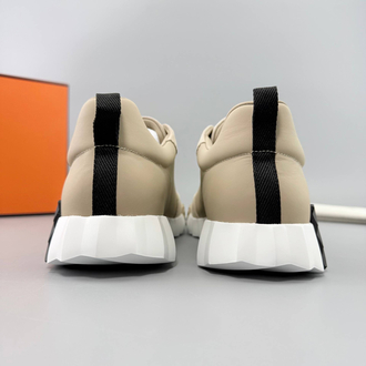 Hermes Bej Deri Sneakers (İTHAL ÜRÜN)