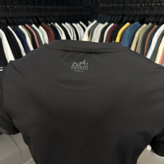 İthal Hermes T-shirt Kırışmayan Kumaş (15054-Kahverengi)