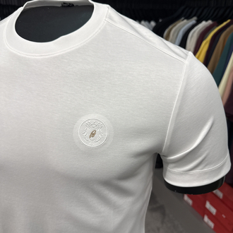 İthal BİRONİ  T-shirt Kırışmayan Kumaş (26096-Beyaz)