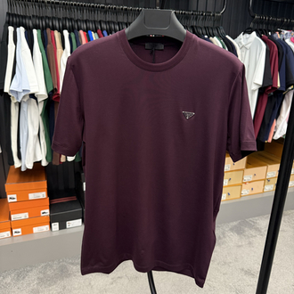 İthal Prada T-shirt Kırışmayan Kumaş (9460-Mürdüm)
