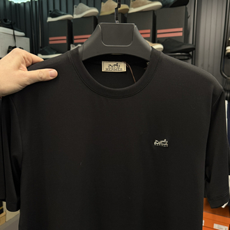 İthal Hermes T-shirt Kırışmayan Kumaş (9420-Siyah)