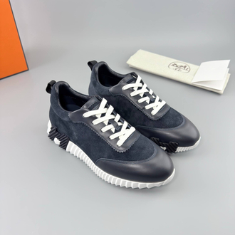 Hermes Lacivert Deri Sneakers (İTHAL ÜRÜN)