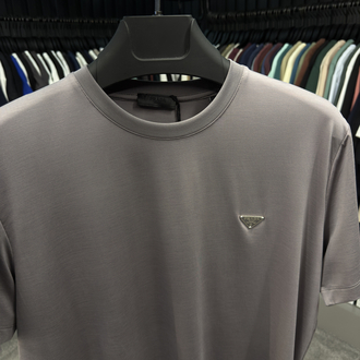İthal Prada T-shirt Kırışmayan Kumaş (9460-Gri)