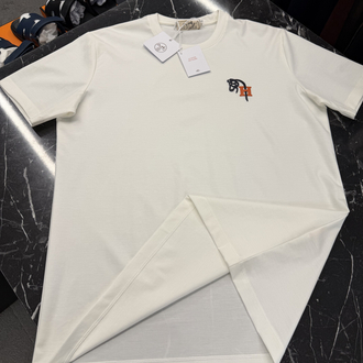 İthal Hermes T-shirt Kırışmayan Kumaş (9449-Beyaz)