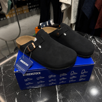 Birkenstock Yeni Sezon Boston Süet Terlik (Siyah)