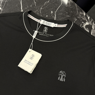 İthal Brunello Cucınelli T-shirt Kırışmayan Kumaş (7214-Siyah)