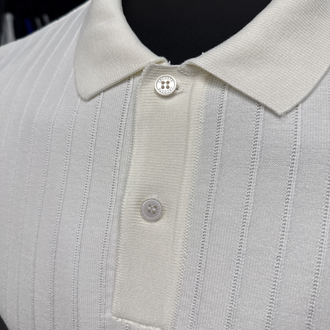 Detaylı Triko Polo Yaka (Beyaz -33049)