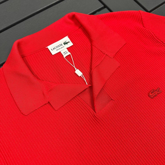 Örme V Triko Polo Yaka (Kırmızı-33036)