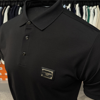 İthal Dolce Gabbana Polo Yaka  Kırışmayan Kumaş (10081-Siyah)