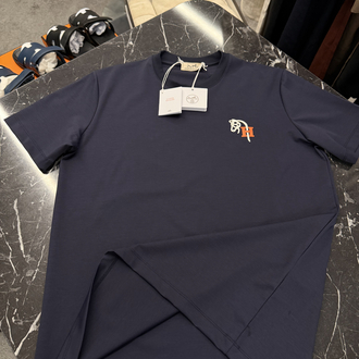 İthal Hermes T-shirt Kırışmayan Kumaş (9449-Lacivert)