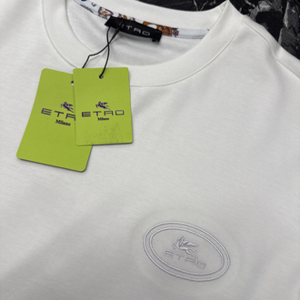 İthal Etro T-shirt Kırışmayan Kumaş (290001-Beyaz)