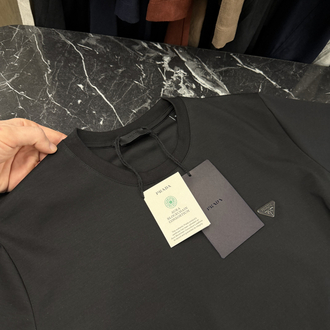 İthal Prada T-shirt Kırışmayan Kumaş (9434-Siyah)