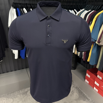 İthal Prada Polo Yaka Kırışmayan Kumaş (10072-Lacivert)