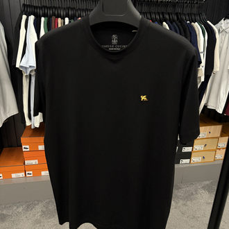 İthal Brunello Cucınelli T-shirt Kırışmayan Kumaş (9427-Siyah)