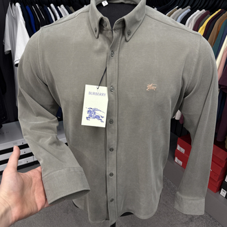 Burberry Yıkamalı Modal Kırışmayan Kumaş Gömlek (3914-Haki)