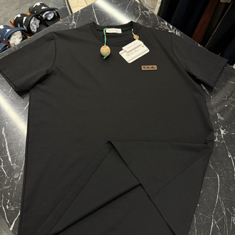 İthal Lora Piana T-shirt Kırışmayan Kumaş (9431-Siyah