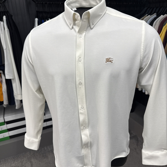Burberry Yıkamalı Modal Kırışmayan Kumaş Gömlek (3914-Beyaz)