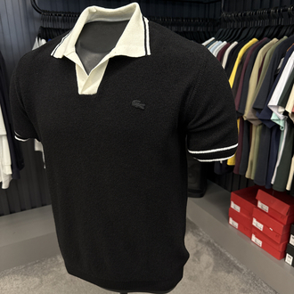 Keten Polo Yaka Triko (Siyah-33055)