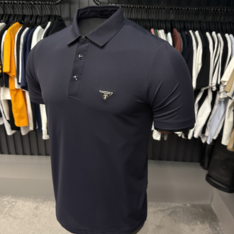İthal Prada Polo Yaka Kırışmayan Kumaş (10072-Lacivert)