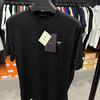 İthal Prada T-shirt Kırışmayan Kumaş (9460-Siyah)