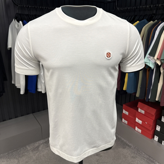 İthal Hermes T-shirt Kırışmayan Kumaş (15054-Beyaz)