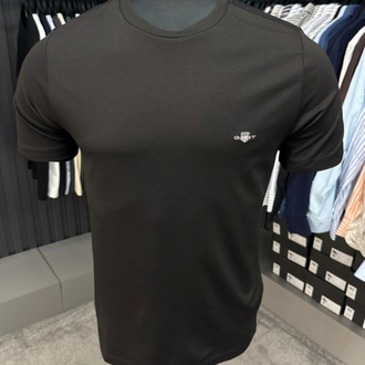 Modal Kırışmayan Kumaş T-shirt  (15048-Siyah)