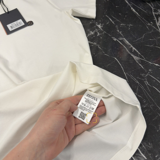 İthal Zegna T-shirt Kırışmayan Kumaş (9461-Beyaz)