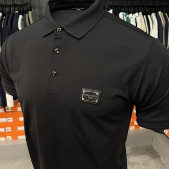 İthal Dolce Gabbana Polo Yaka  Kırışmayan Kumaş (10081-Siyah)
