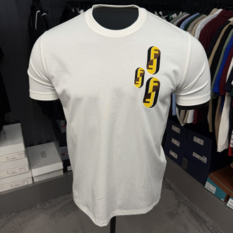 İthal Fendi T-shirt Kırışmayan Kumaş (9447-Beyaz)