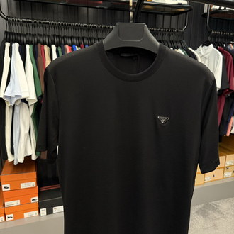 İthal Prada T-shirt Kırışmayan Kumaş (9460-Siyah)
