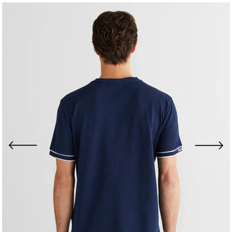 Kol Detaylı Pike Kumaş T-shirt (15019-Lacivert)