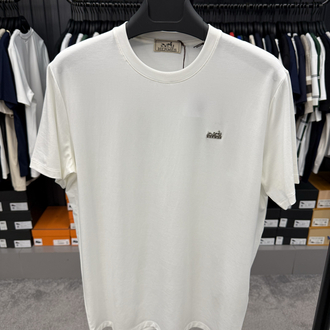 İthal Hermes T-shirt Kırışmayan Kumaş (9420-Beyaz)