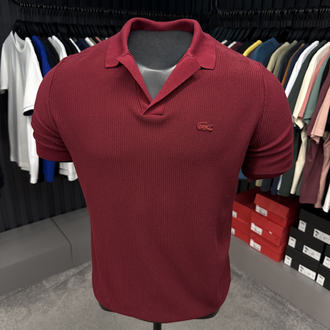 Örme V Triko Polo Yaka (Bordo-33036)