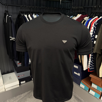 İthal Prada T-shirt Kırışmayan Kumaş (9434-Siyah)