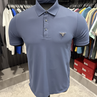 İthal Prada Polo Yaka Kırışmayan Kumaş (10072-Soft Blue)