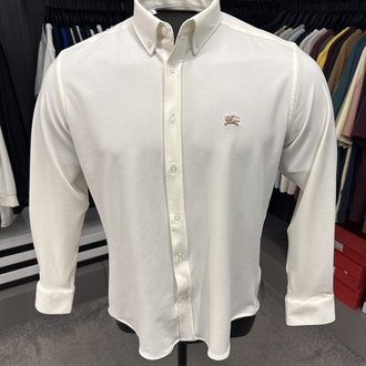 Burberry Yıkamalı Modal Kırışmayan Kumaş Gömlek (3914-Beyaz)