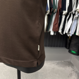 İthal Hermes T-shirt  Kırışmayan Kumaş (15054-Kahverengi)