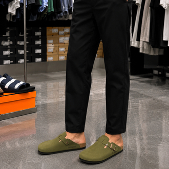 Birkenstock Yeni Sezon Boston Süet Terlik (Haki)